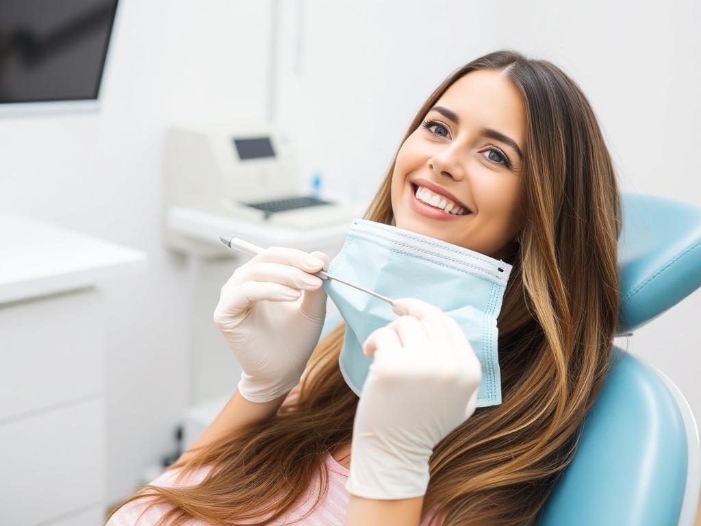 woman at the dentistфото