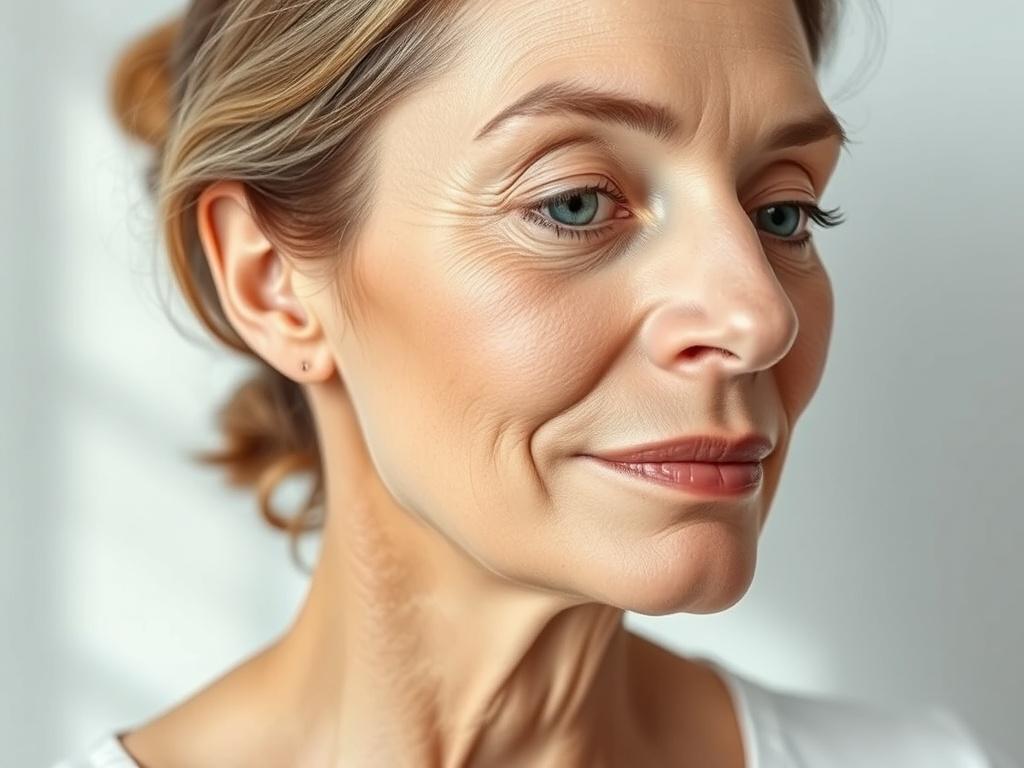 Eliminate age-related sagging of the skin on the face and neck after 50 years oldфото