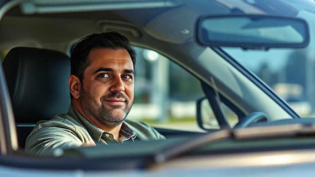 A man behind the wheel of a car. A man behind the wheel of a car.фото